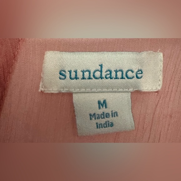 Sundance Catalog 3/4 Sleeve Rosalie Tucked & Tiered in 100% Silk Crepe Coral ZB4 - Picture 9 of 9